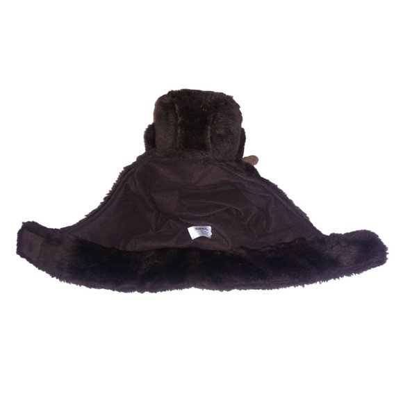 Moose Faux Fur Winter Hat Realist Designs Brown Moose Hat Unisex Size Large - Picture 5 of 8